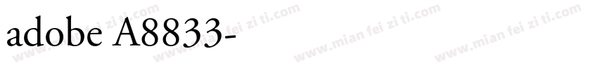 adobe A8833字体转换